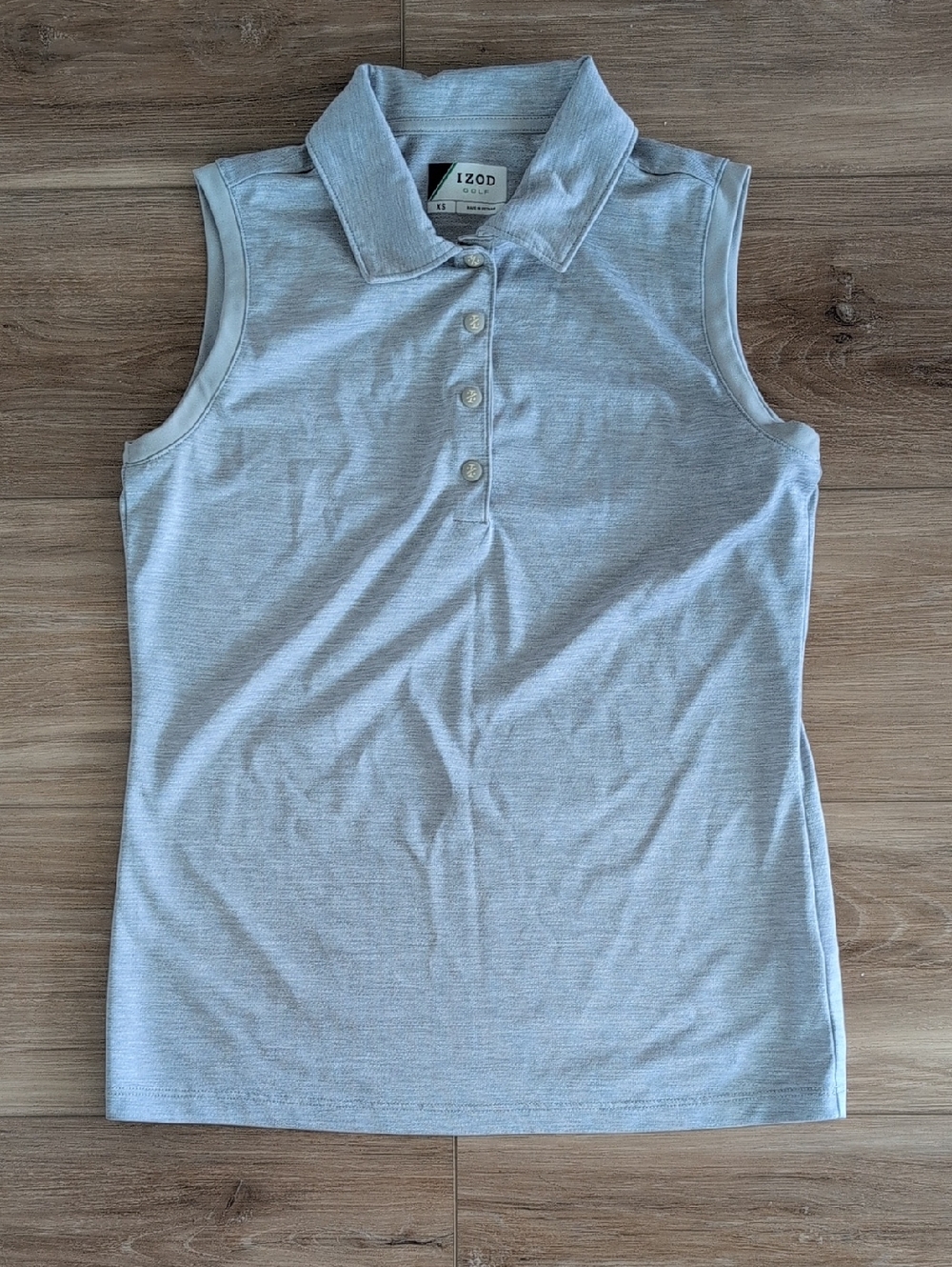 Izod Light Heather Gray Sleeveless Polo Tank